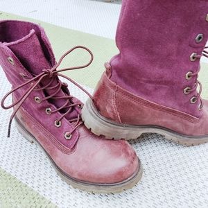 Timberland Maroon Size 9 Anti Fatigue Boots Suede